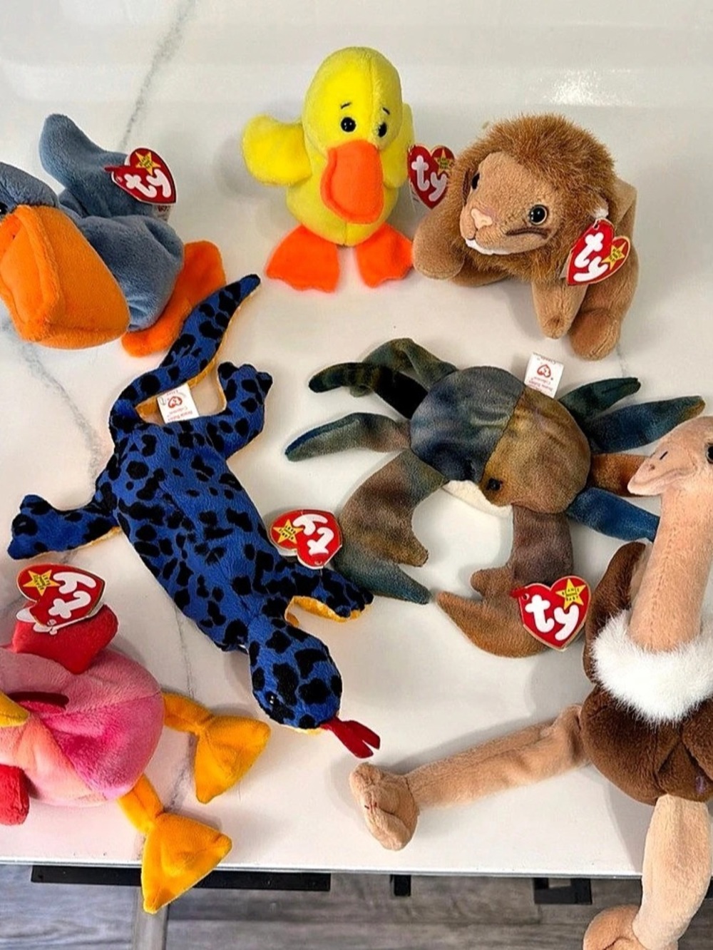 Ty Beanie Babies Bundle (Lot of 7) Plush Multicolor Mint Tags